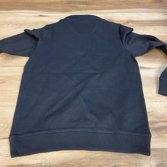 Van Heusen Sweater Mens Medium Black Mock Neck 1/4 Zip Long Sleeve - Picture 6 of 6